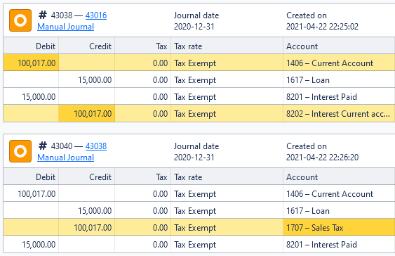 Screenshot of the trail report with rows and cells highlighted