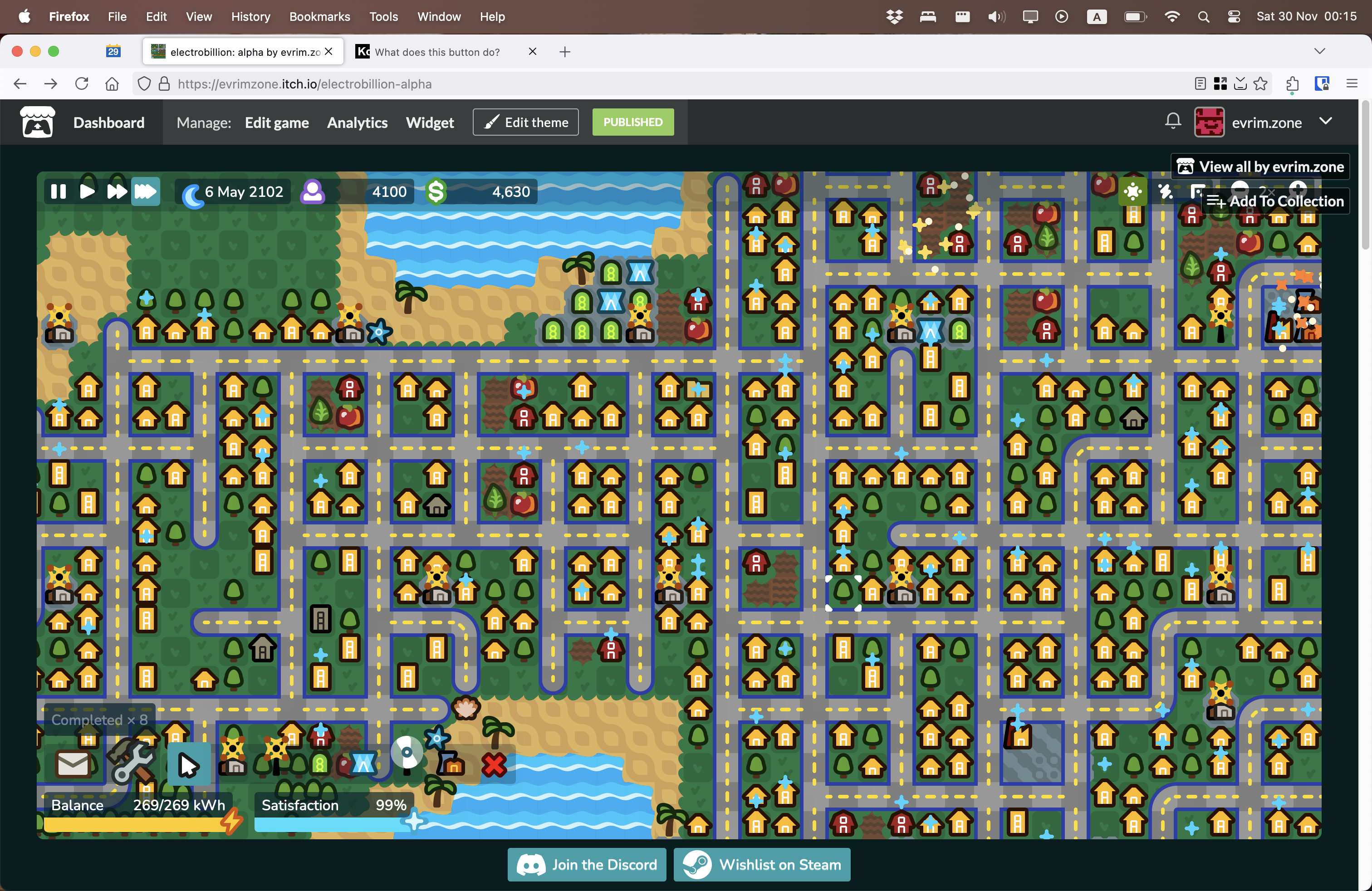 The first playable demo deployed to itch.io