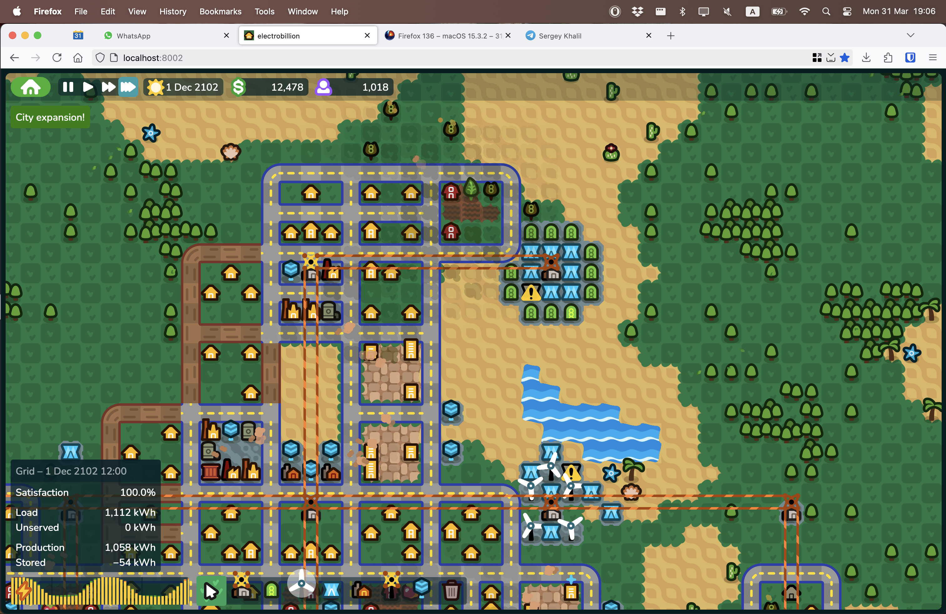 City expansion event with the new terrain generation and water features